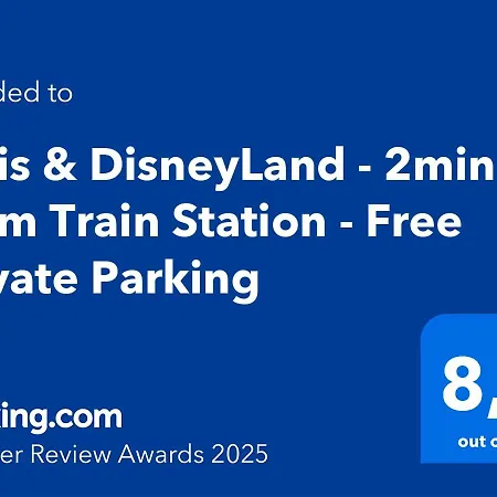公寓 Paris & Disneyland - 2min From Train Station - Private Indoor Parking 马恩河畔维列