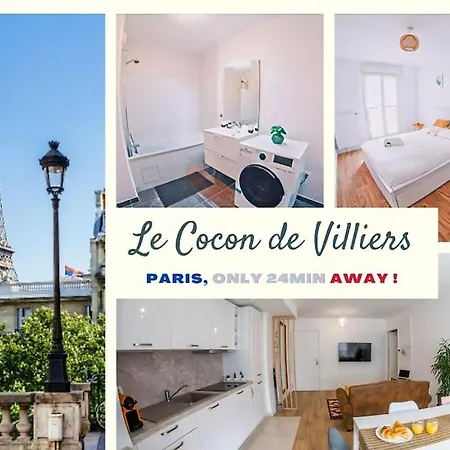公寓 Paris & Disneyland - 2min From Train Station - Private Indoor Parking 马恩河畔维列
